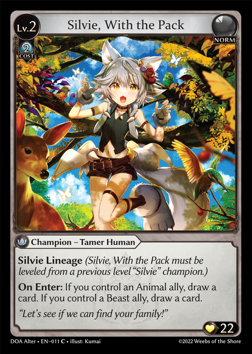 Silvie, With the Pack - Non-Foil