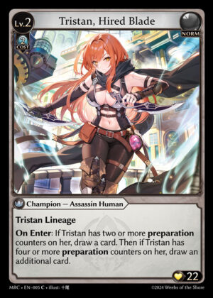 Tristan, Hired Blade - Foil