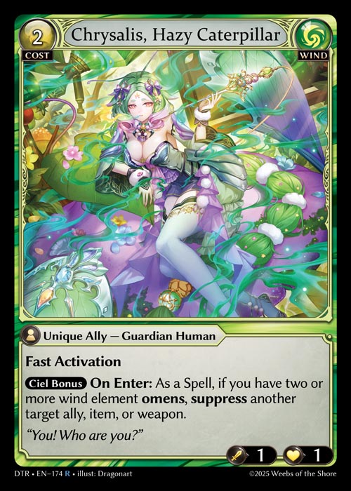 Chrysalis, Hazy Caterpillar - Non-Foil