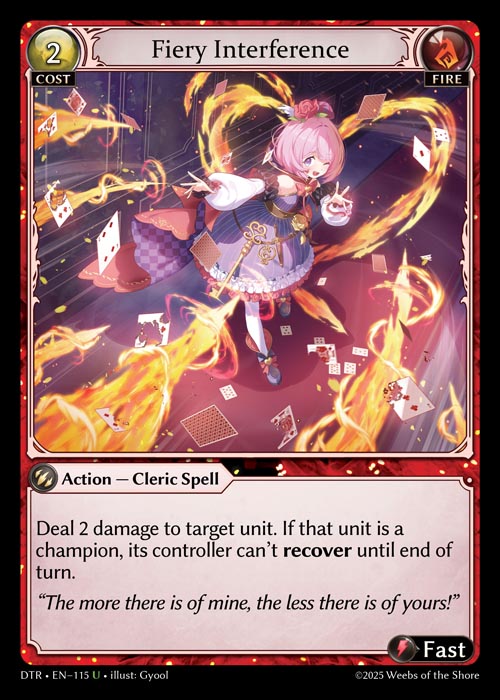 Fiery Interference - Non-Foil