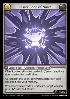 Lesser Boon of Nuwa - Non-Foil