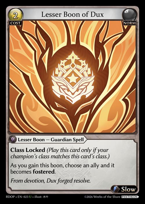 Lesser Boon of Dux - Non-Foil