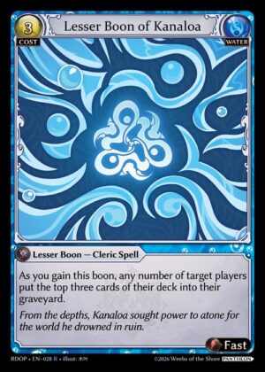 Lesser Boon of Kanaloa - Non-Foil