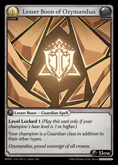 Lesser Boon of Ozymandias - Non-Foil