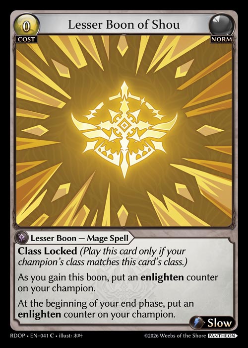 Lesser Boon of Shou - Non-Foil